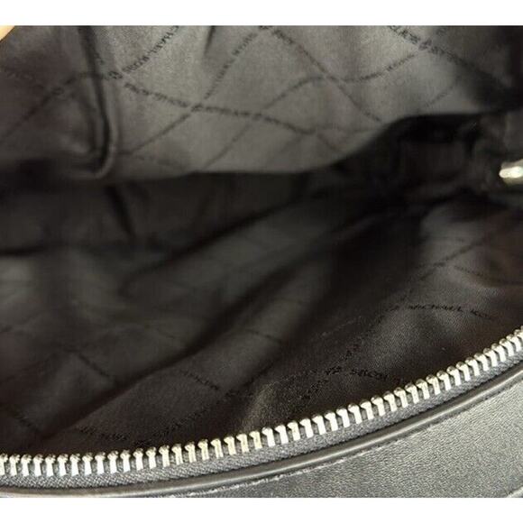 NWT Michael Kors Jaycee Large Backpack Logo MK Black Zip Pocket MSRP 558 - Picture 10 of 14